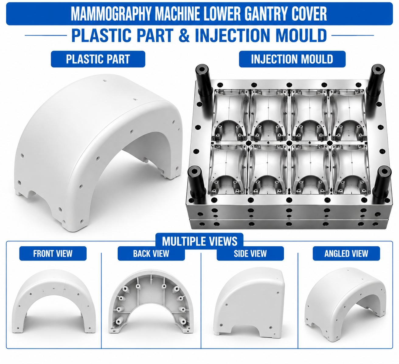 Mammography Machine Plastic Lower Gantry Cover Mould and Moulding Service